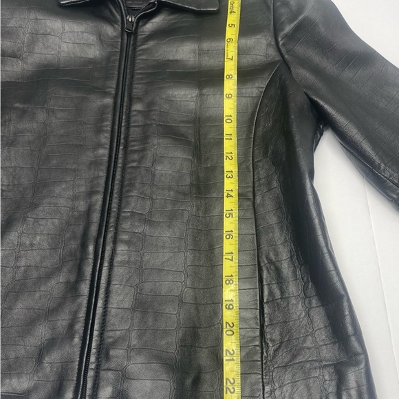 Underground Black Textured Leather Jacket Women’s LG Pockets Zip Closure CLASSIC - Picture 12 of 16